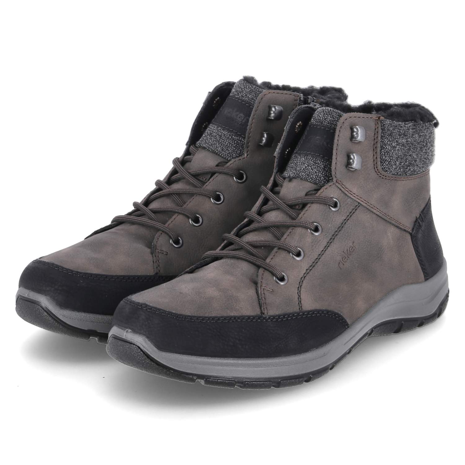 Rieker Winterboots - schwarz/moro/granit