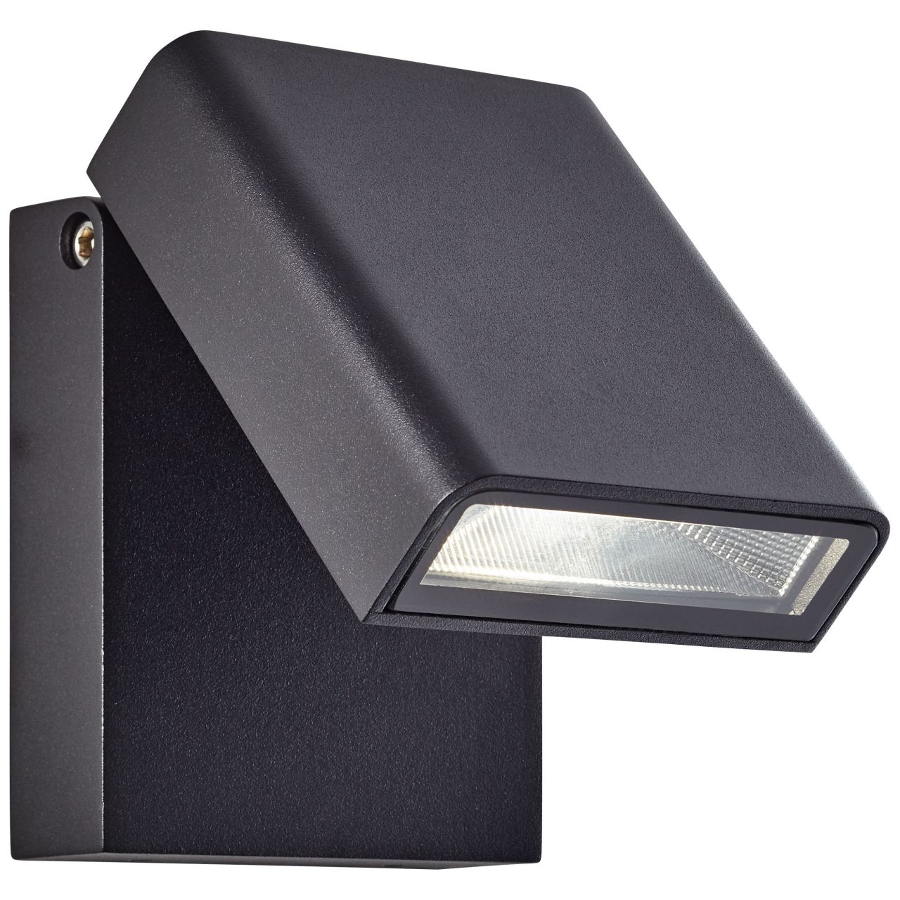 BRILLIANT Lampe Toya LED Außenwandstrahler schwarz | 1x 7W LED integriert, 736lm, 4200K | IP-Schutzart: 44 - spritzwassergeschützt | Kopf schwenkbar