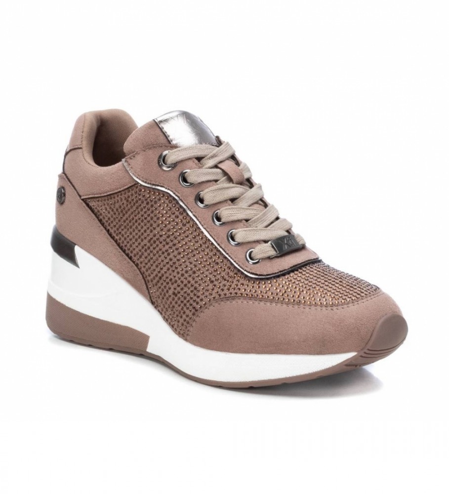 Tênis Xti 140253 Marrom - Altura do Salto Anabela: 7cm -