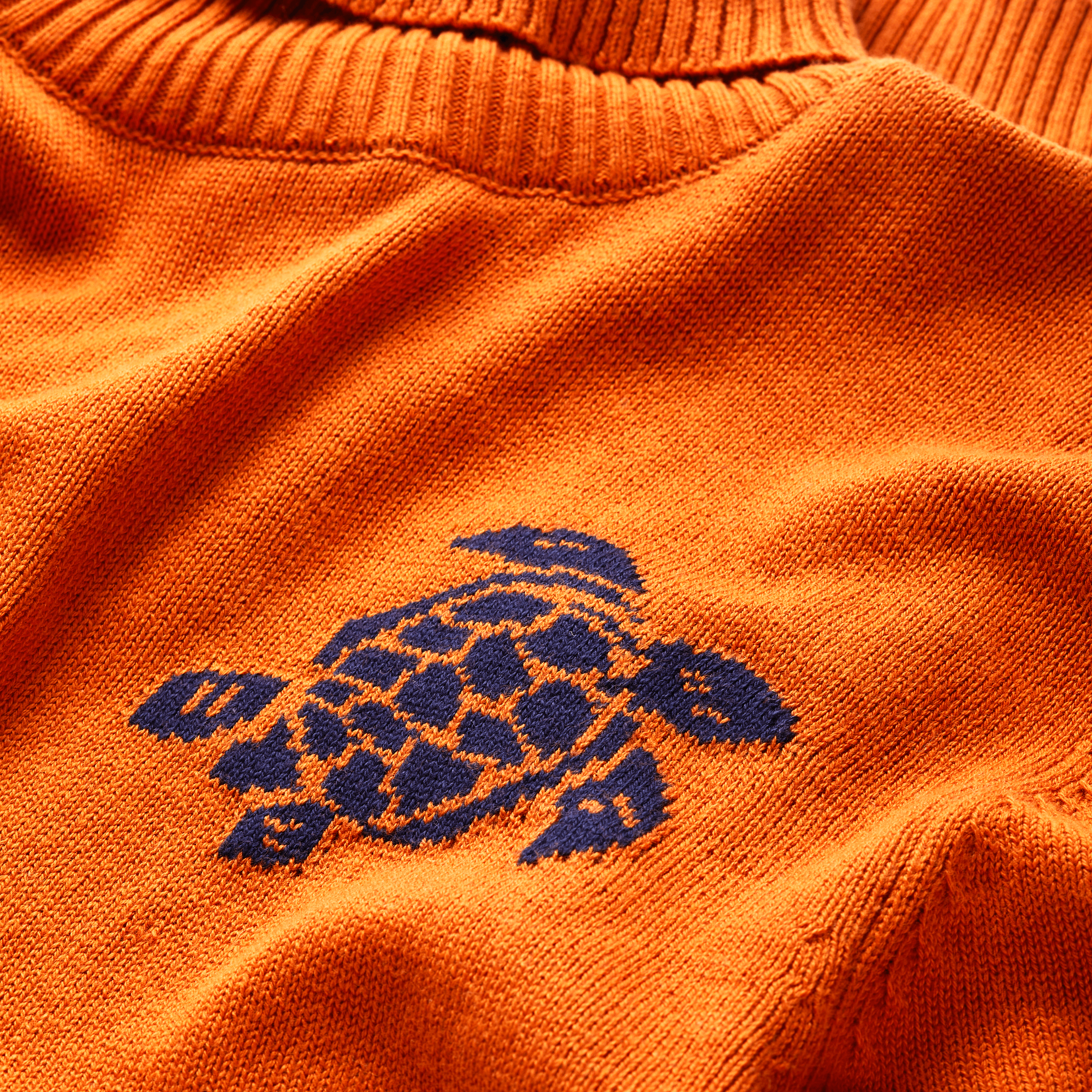 Pull Col Roulé en Coton et Cachemire Homme Uni