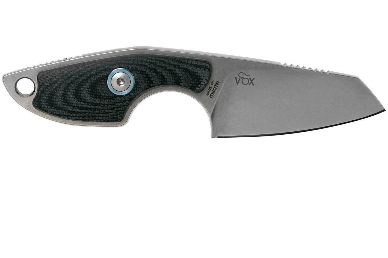 MKM Mikro 2 Wharncliffe, Stonewashed Black G10 nekmes, Jesper Voxnaes design