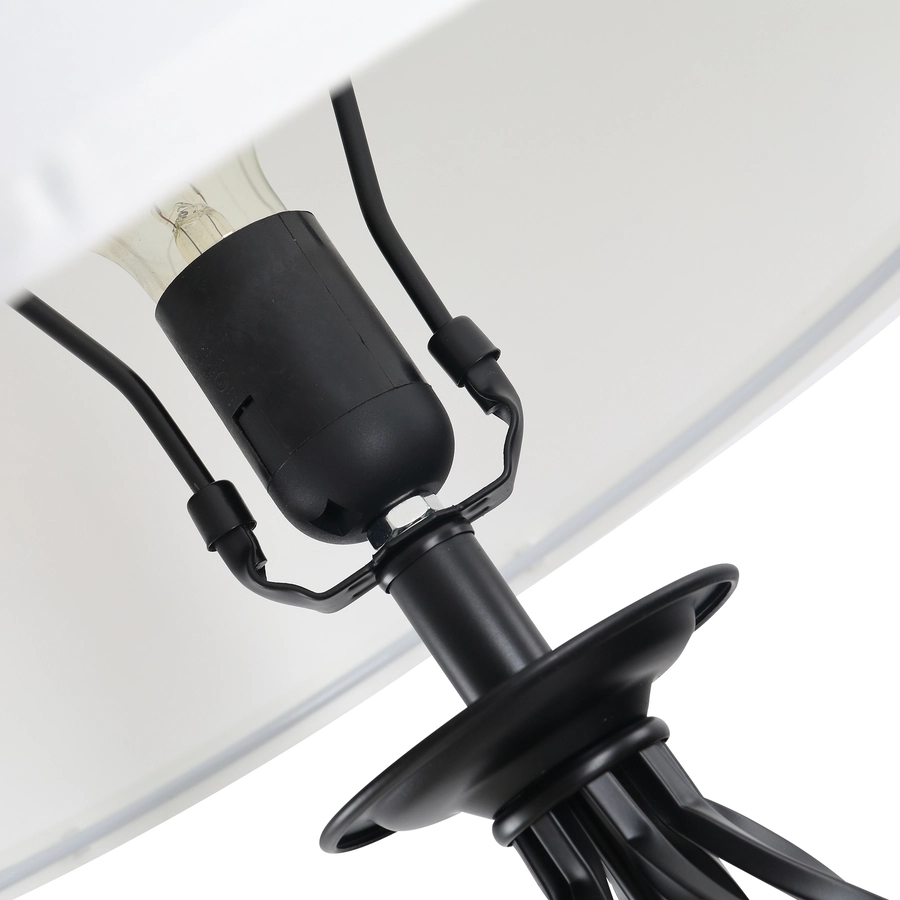 HOMCOM Stehlampe inkl. 2 Tischlampen schwarz, weiß