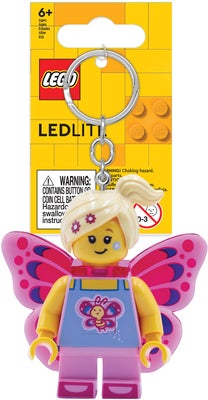 LEGO® Ikonisk Sommerfugljente Nøkkelring med LED-lys