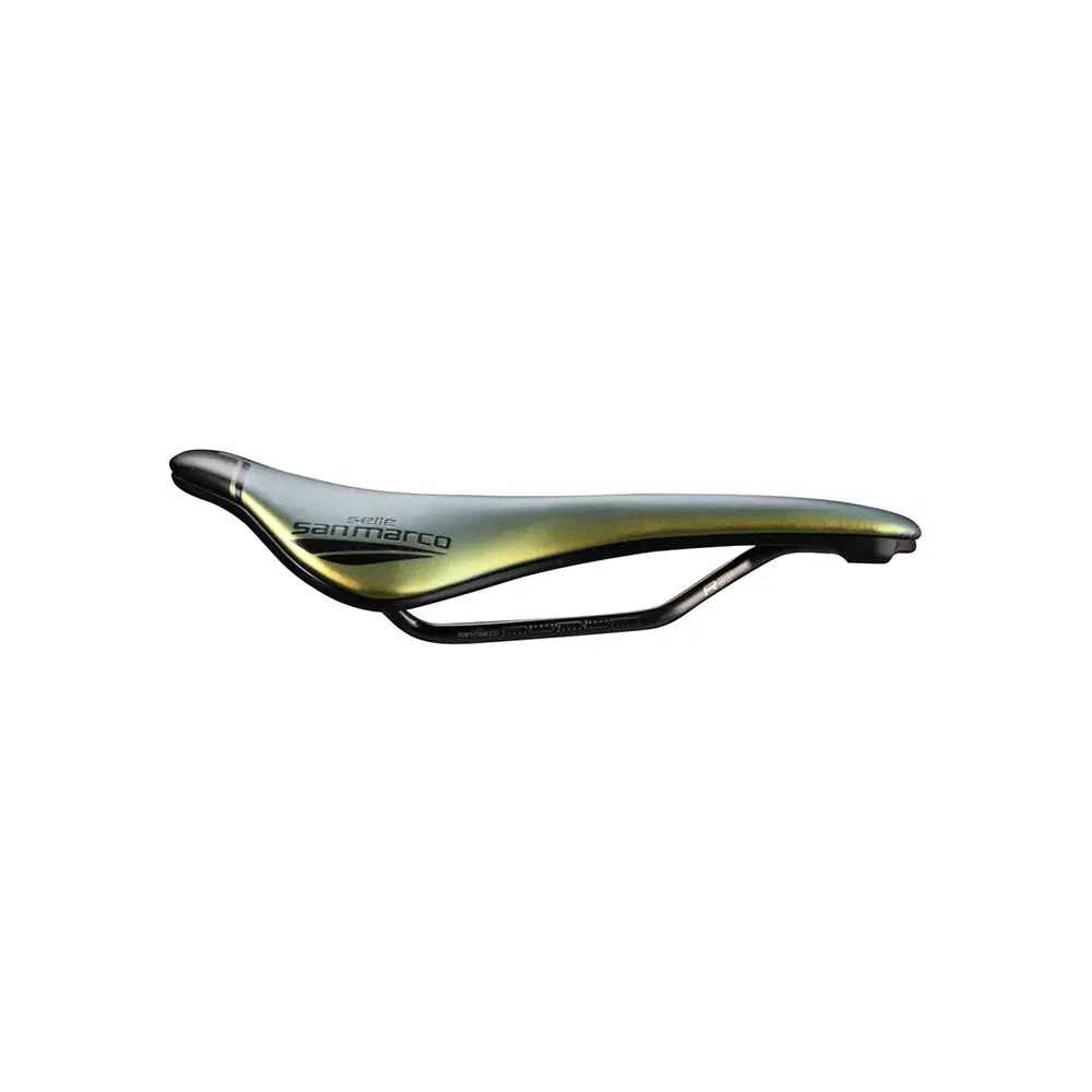 San Marco Shortfit 2.0 Open-Fit Racing Narrow Iridescent Gold Zadel