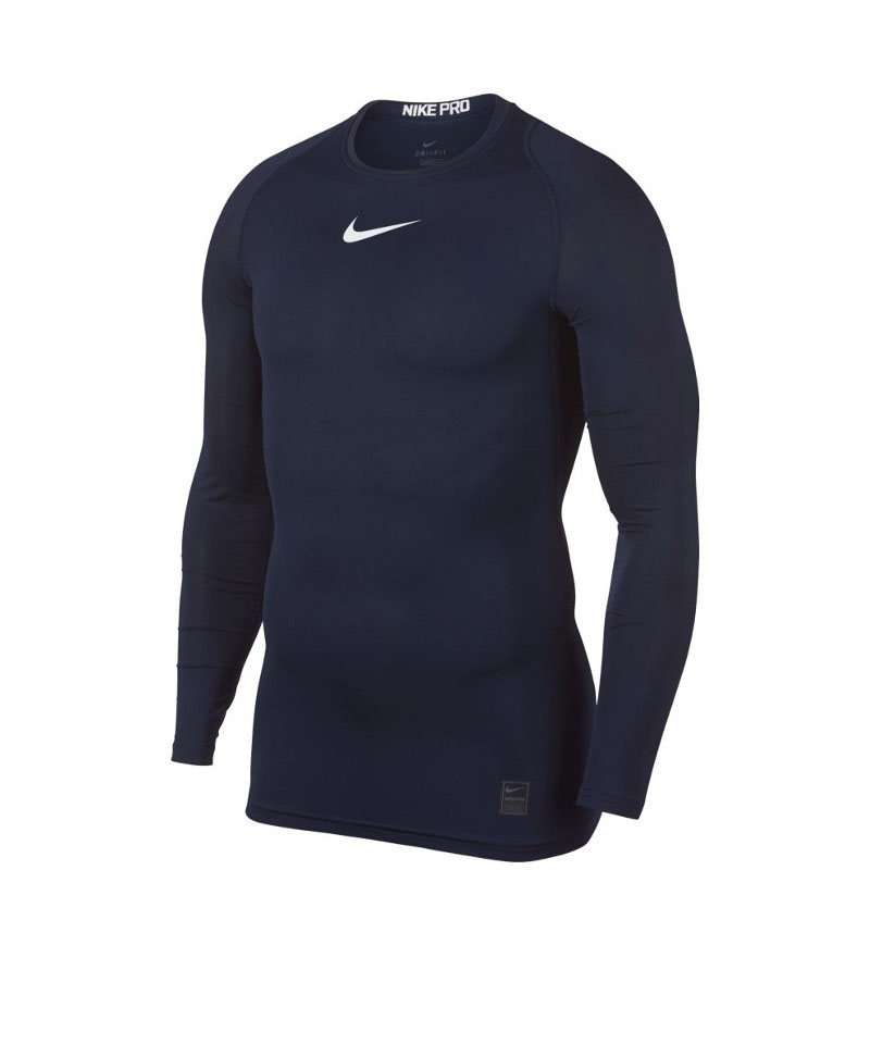 Nike Pro Compression LS Shirt Blau F451