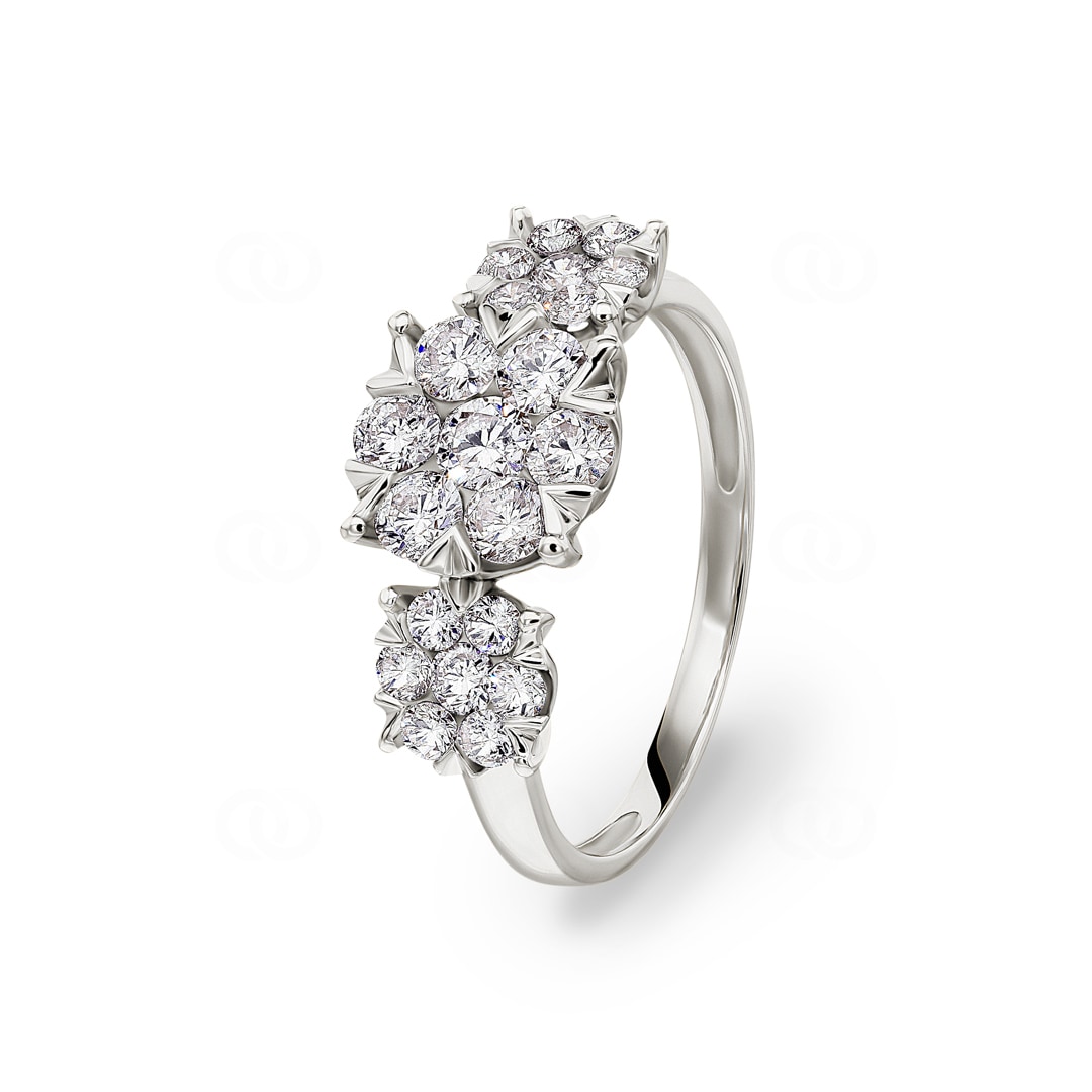 Verlobungsring 750/18 K Weissgold mit Diamanten 1.00 ct H/si by CHRISTIAN