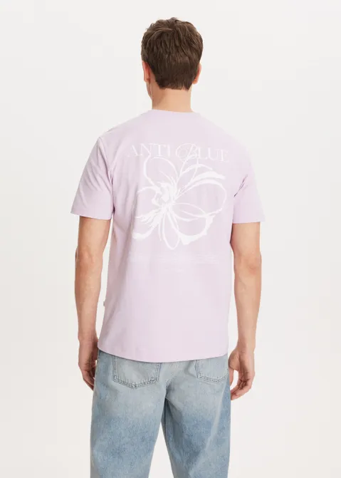 T-shirt met print flower art paars (LILA L)