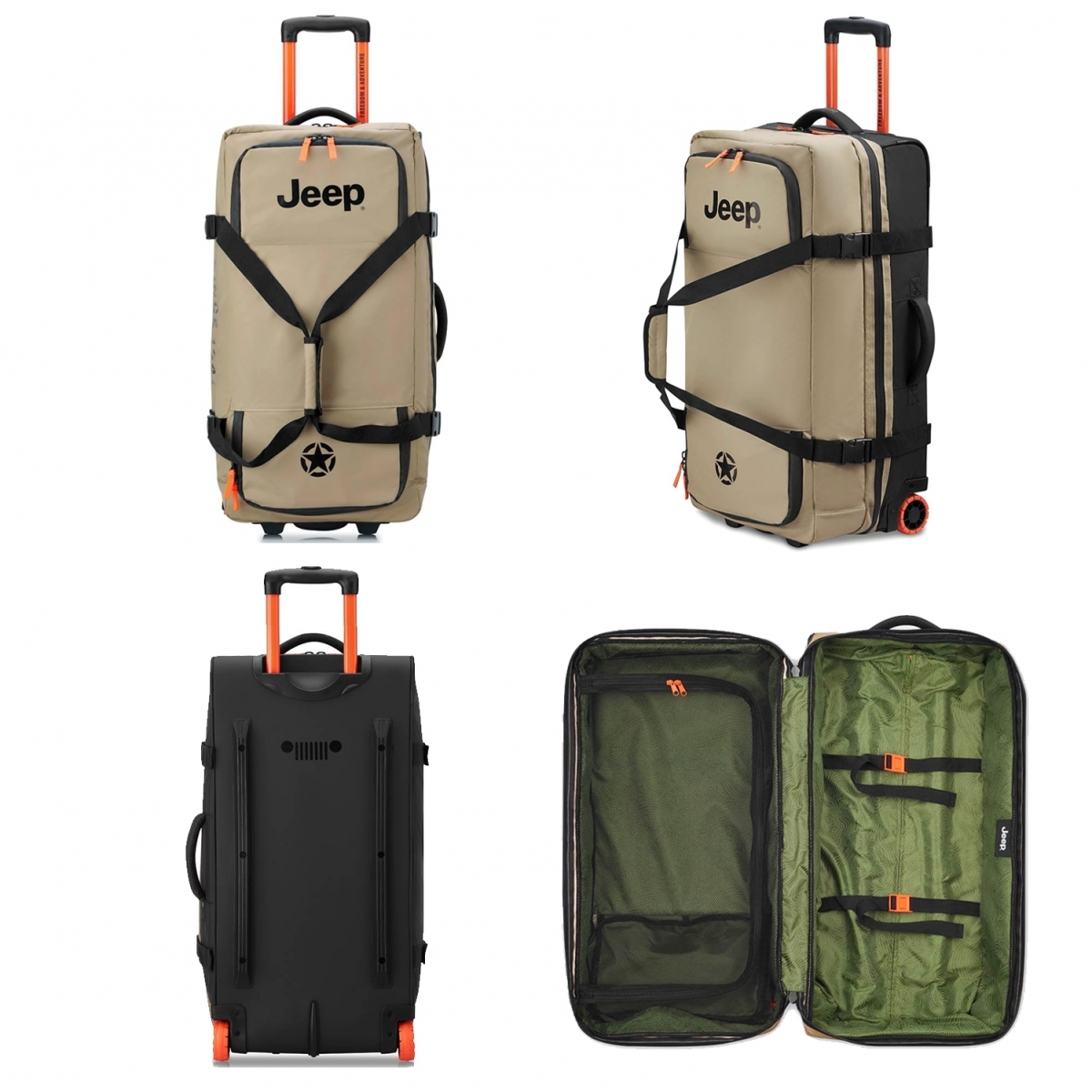 Jeep Sac de voyage avec roulettes 64L JS005A Jeep polyester taille L 72cm