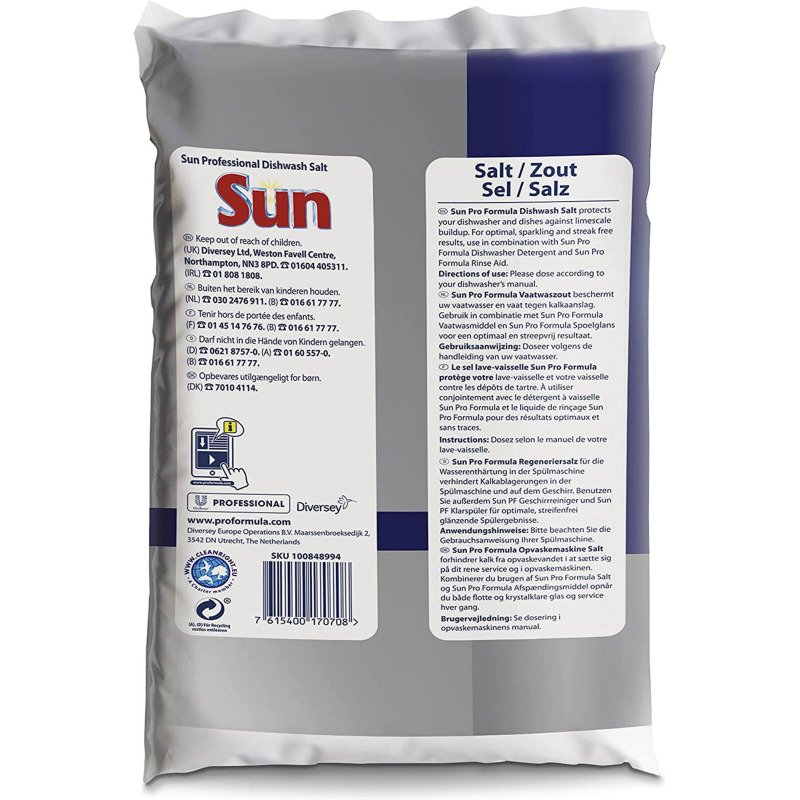 Sel régénérant lave-vaisselle Sun Professional - Sac de 2 kg