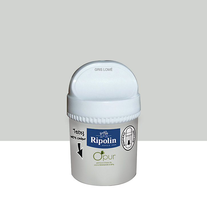 Testeur peinture intérieure Ripolin O'Pur gris lome satin 75ml