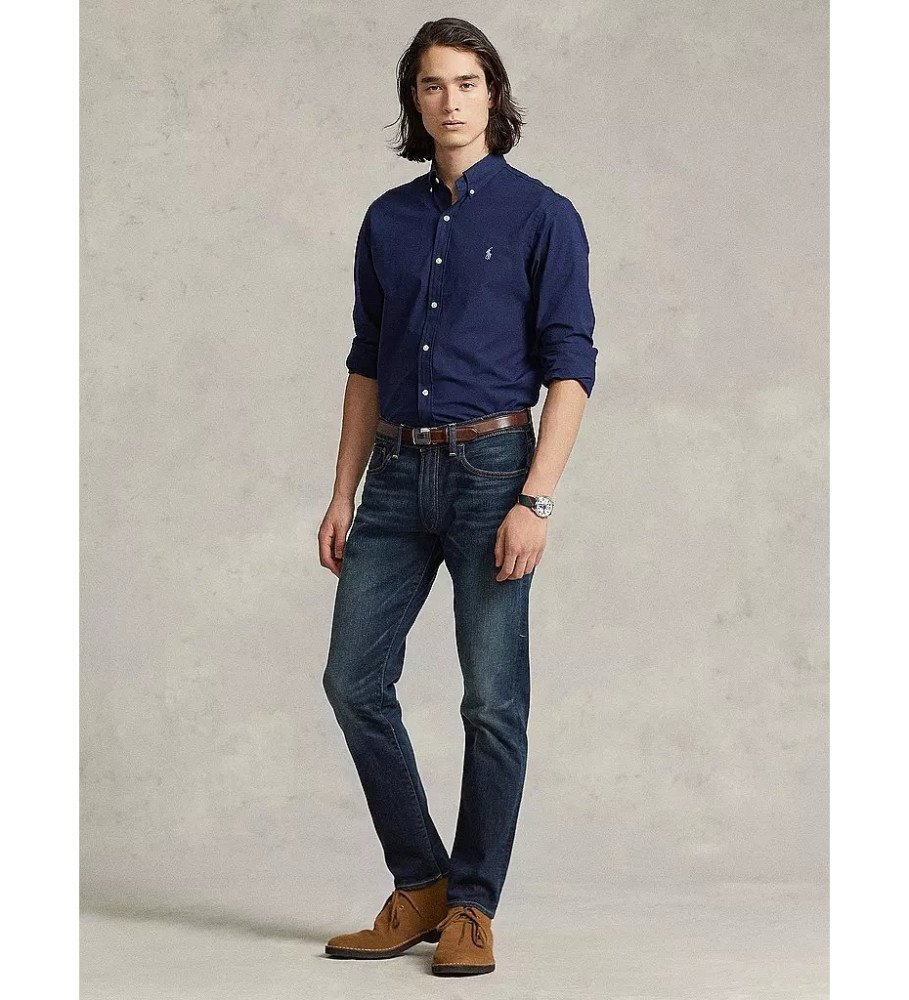 Camisa Ralph Lauren azul marinho de corte personalizado