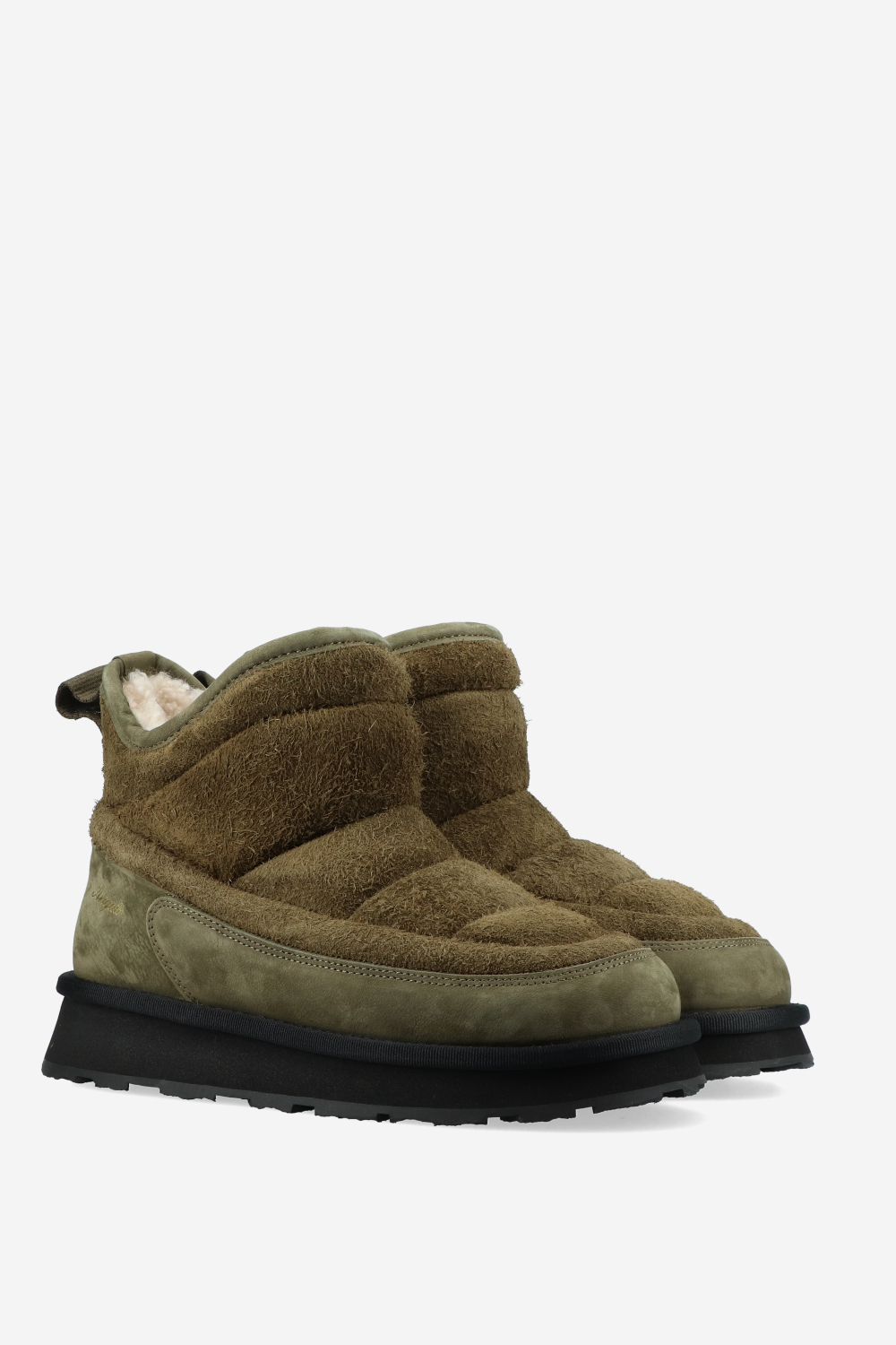Pillow brushed suede boots