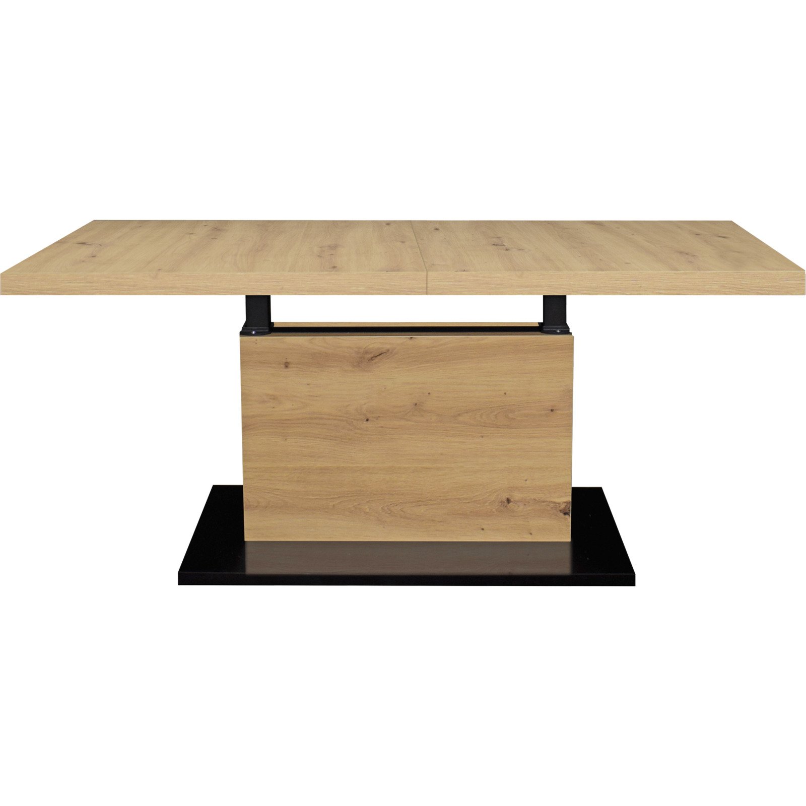 Salontisch Lift höhenverstellbar Melamin Eiche 120-160 x 56-75 x 70 cm
