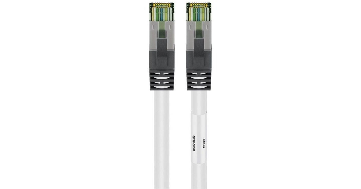 goobayPatchkabel Cat.8.1 S/FTP  (Wit, 5 meter)