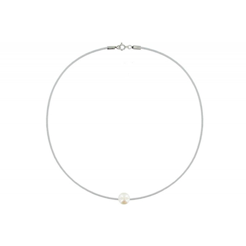 Set Collier et Bracelet Lien La Perle Blanche des Poulettes - Classics - Gris clair