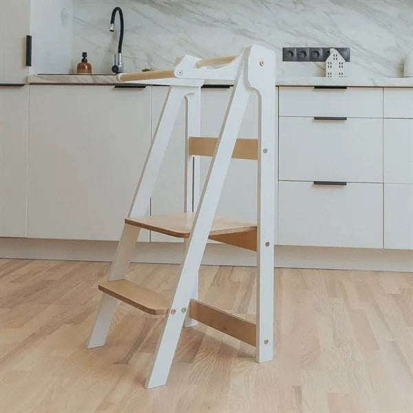 Køb Duck Woodworks Foldbart Læringstårn White