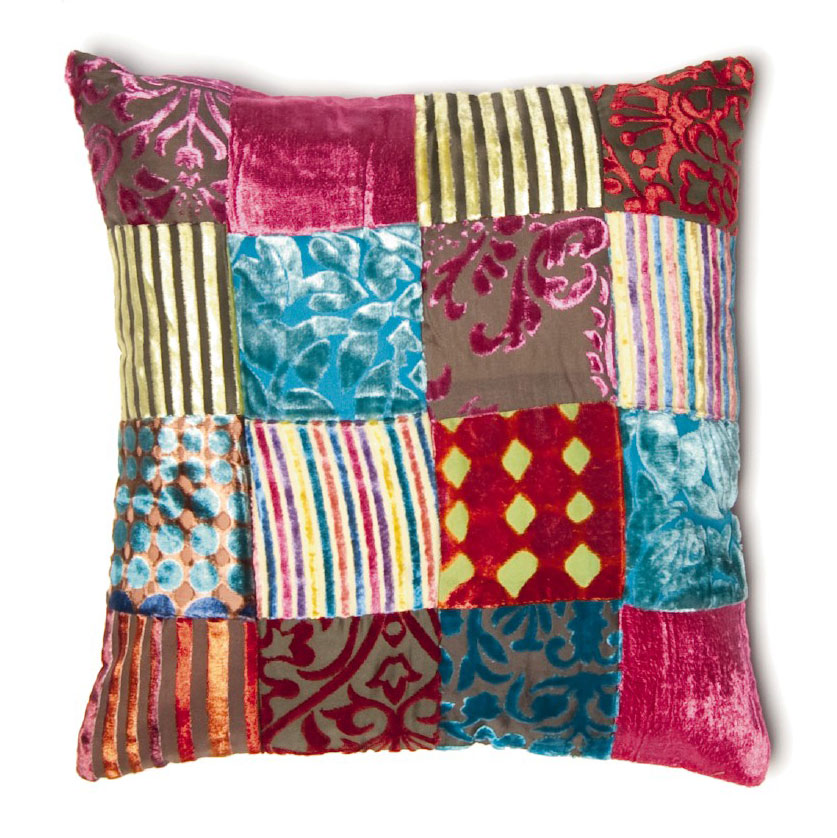 Kissenhülle 'Anand', purpur, multicolor, L 40 cm, B 40 cm von fischer's lagerhaus