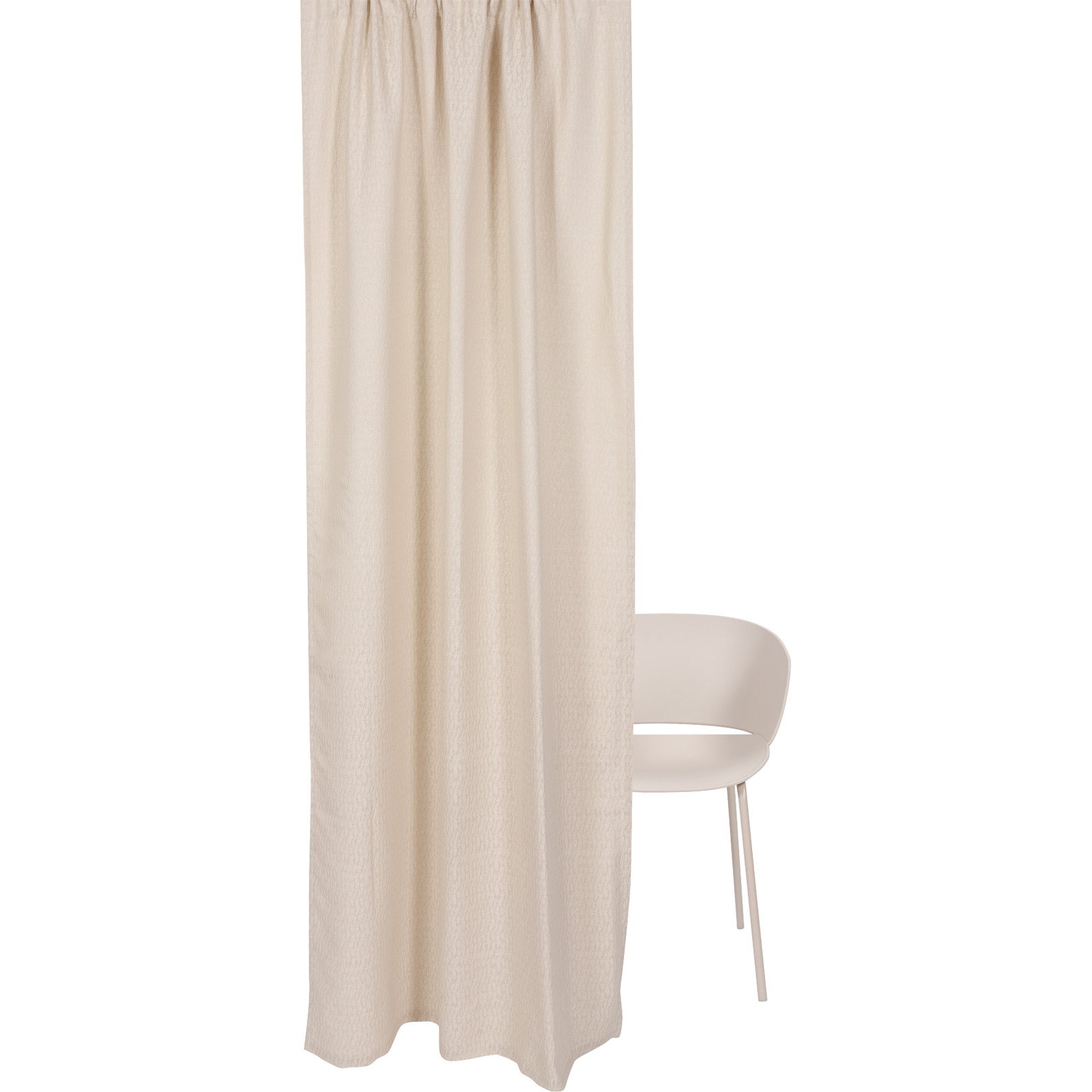 Fertigvorhang Jacquard Borke 135 x 250 cm creme