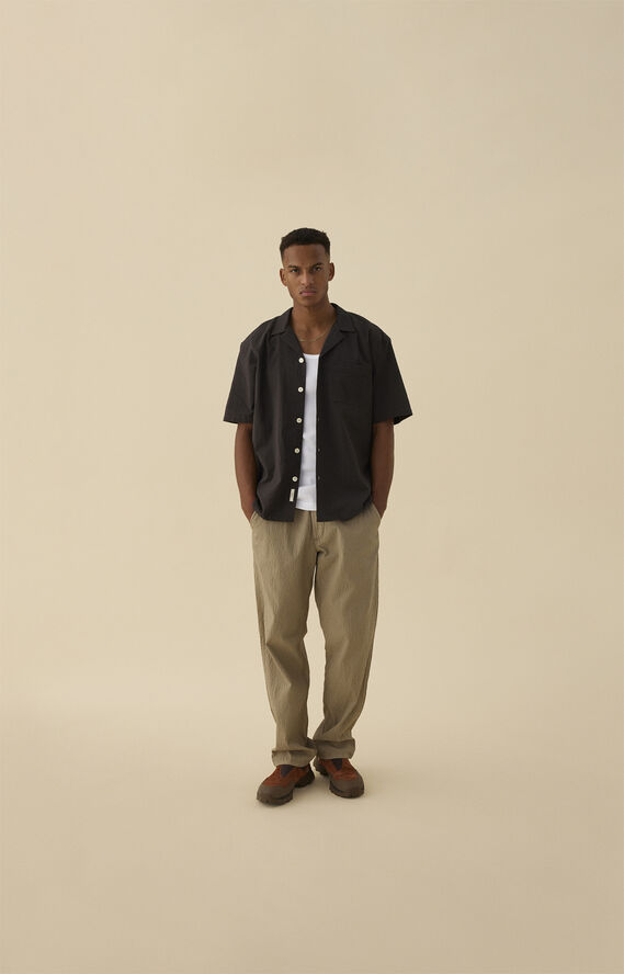 Forét CLAY SEERSUCKER PANTS Taupe