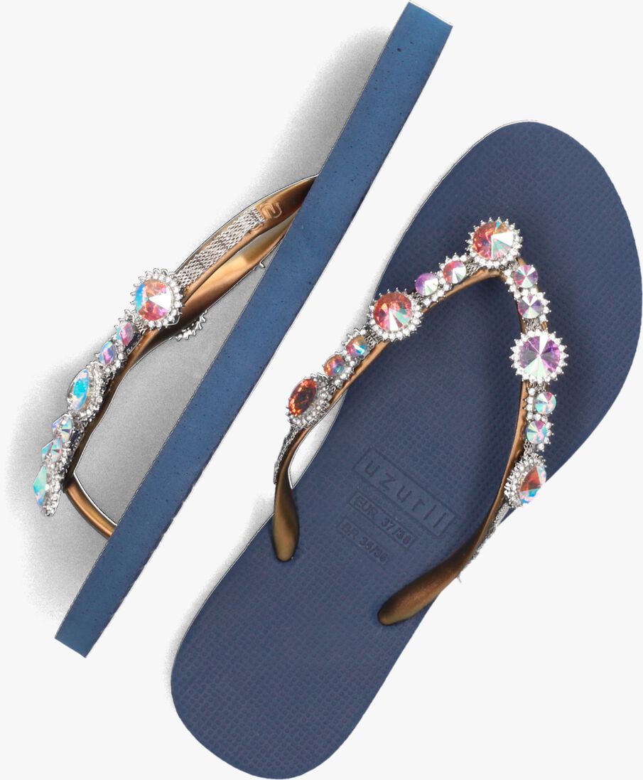 UZURII blauwe uzurii teenslippers chrystal marilyn