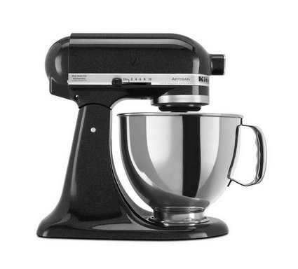 Batedeira planetária Artisan Caviar de 5 Qt. com 10 velocidades, batedor plano, batedor de arame de 6 fios e gancho para massa.
