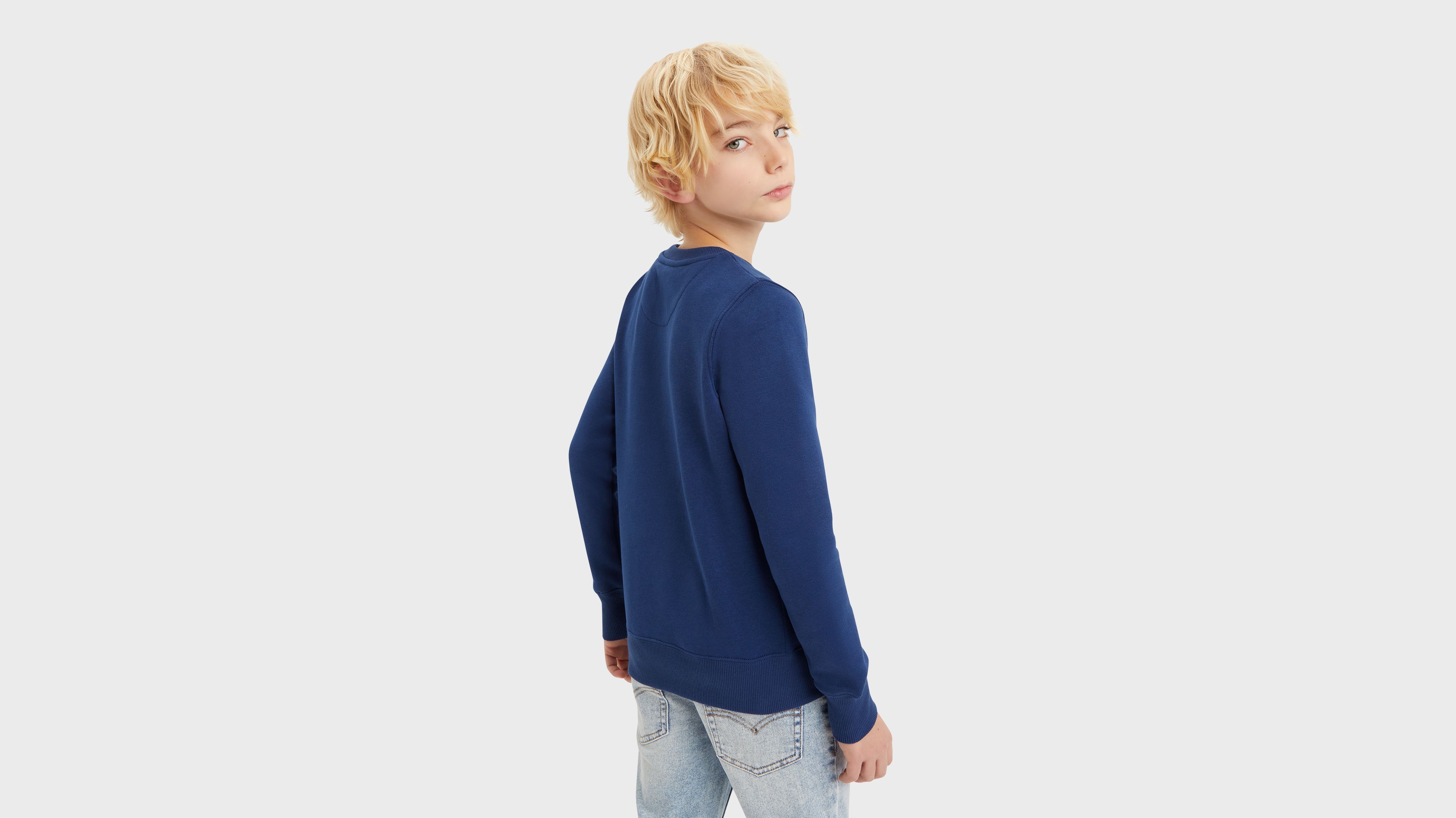 Sweat-shirt à col rond mini logo Ado - Estate Blue - Bleu