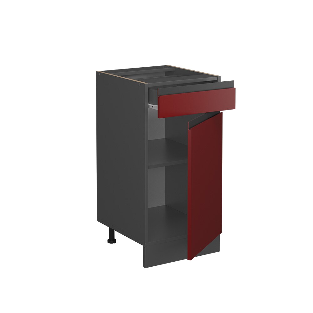 Vicco Schubunterschrank Küchenschrank Küchenmöbel R-Line J-Shape Anthrazit Rot 40 cm modern
