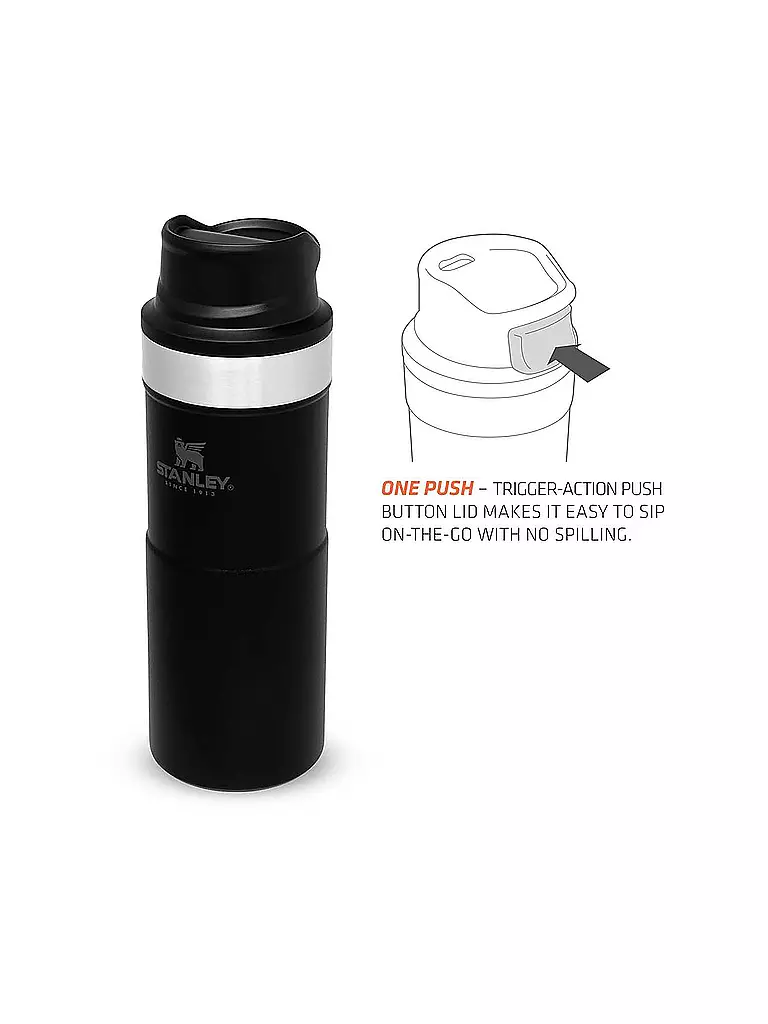 STANLEY Trigger-Action Travel Mug 0,35l Schwarz schwarz