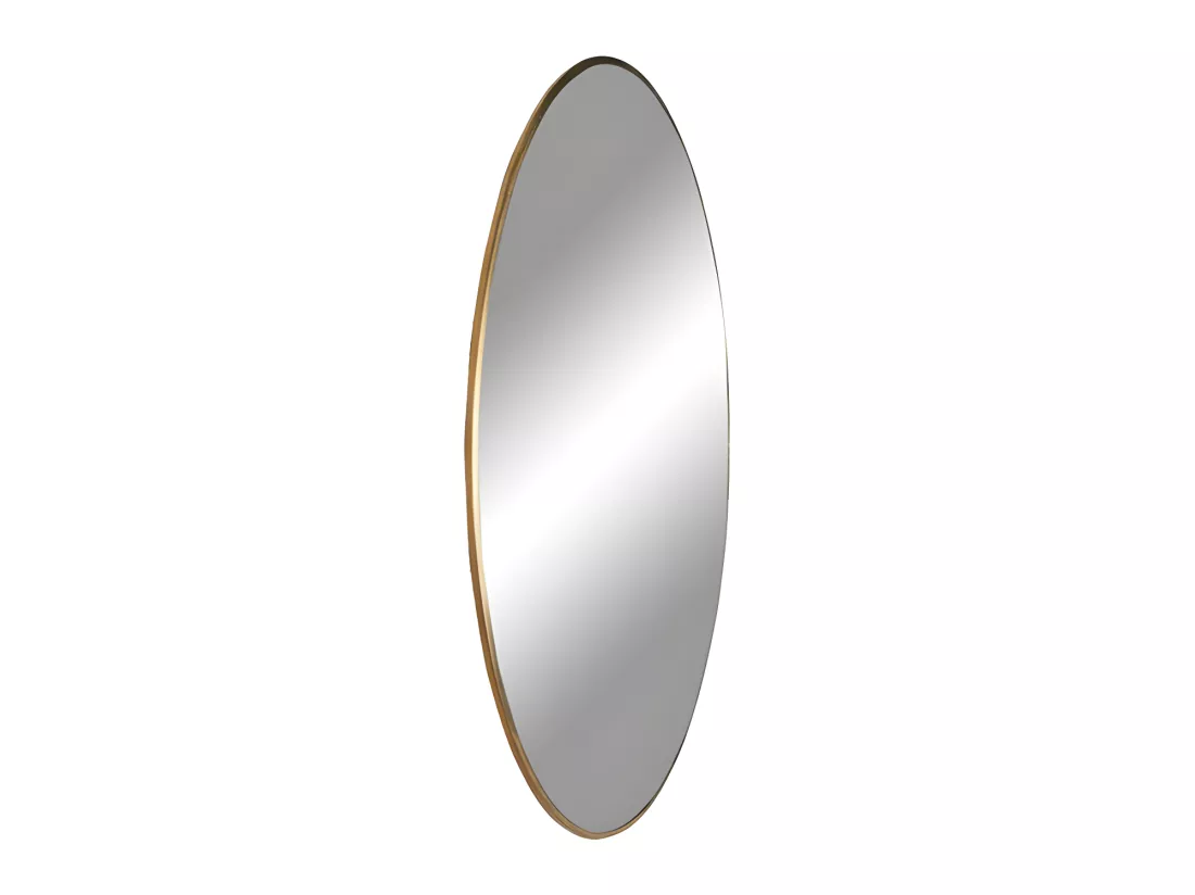 Jersey - Miroir rond en métal ø40cm - Laiton