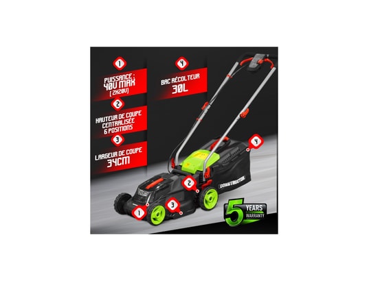 CONSTRUCTOR - Tondeuse sans fil Tondeuse à gazon 40v (2x20v) 34 cm - sans batterie - - pslm...