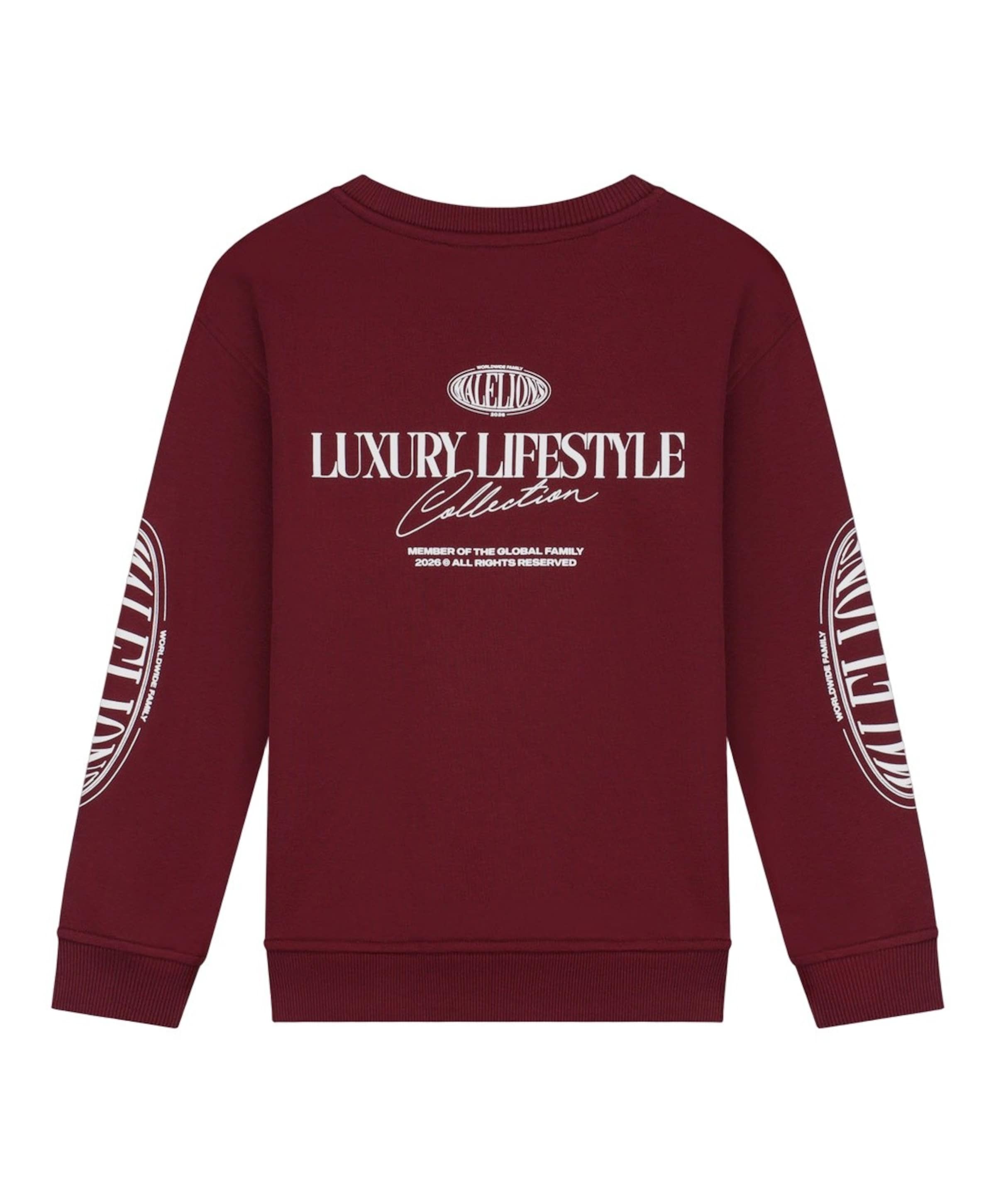 Malelions Jongens sweater bordeaux