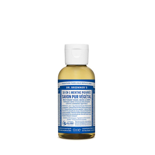 Dr. bronners Savon Liquide Menthe Poivrée - 240mL