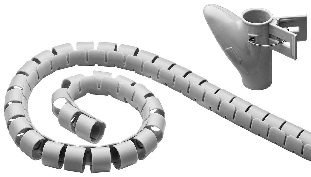 Goobay CM WireTube Kabelkanal 2,5 m Silber