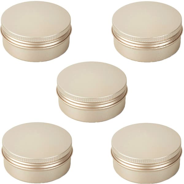 INF Aluminiumsboks med skrukork 10 ml 5-pak Gull