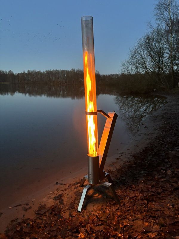Muntel - Pellet Terras Heater - Terrasverwarmer - Zwart - 51,3 x 40,7 x 130,5 Cm