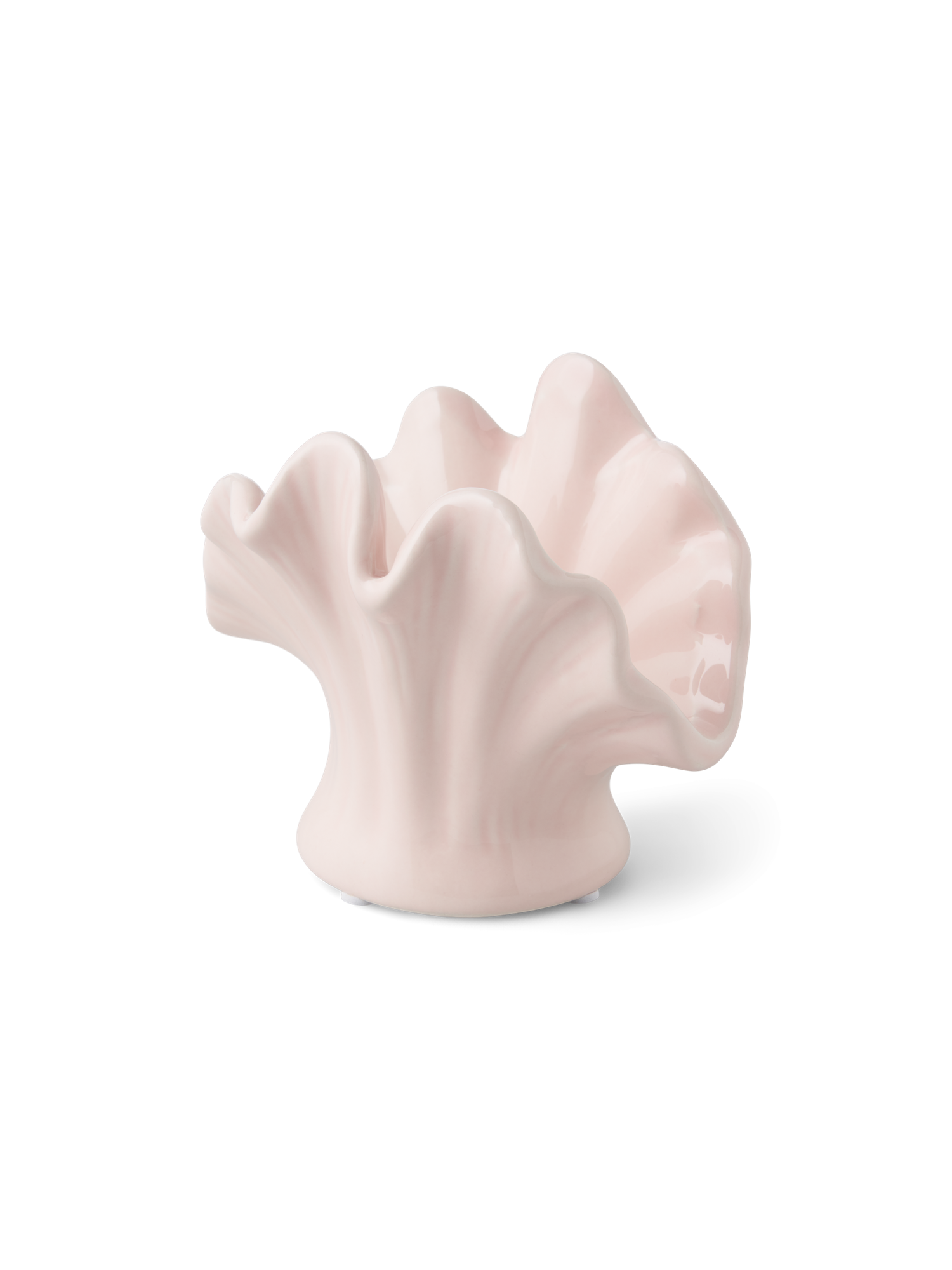 Fyrfadsstage | Dolomit. 12 x 9,5 x 10,5 cm. | Rose