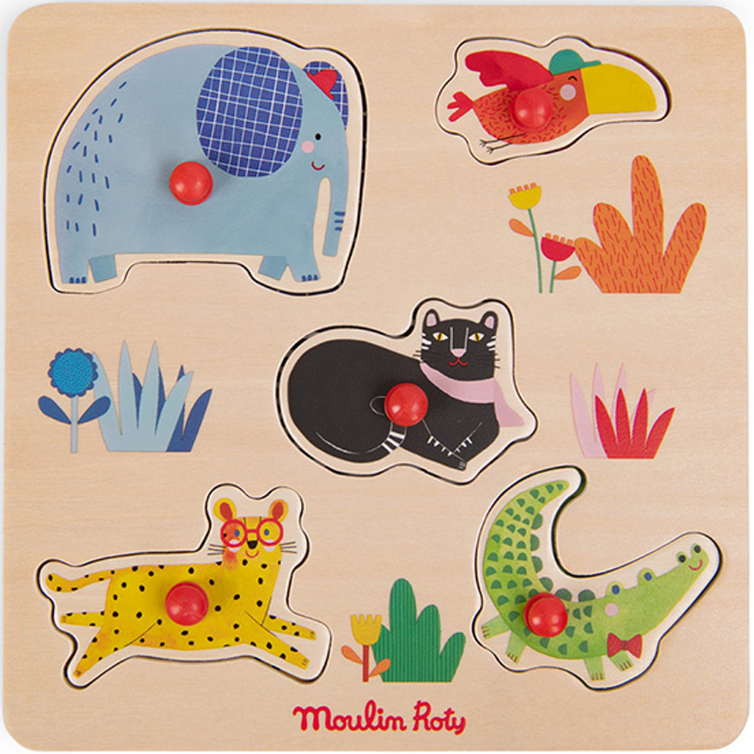 Moulin roty knoppuzzel dieren les toupitis - 5st