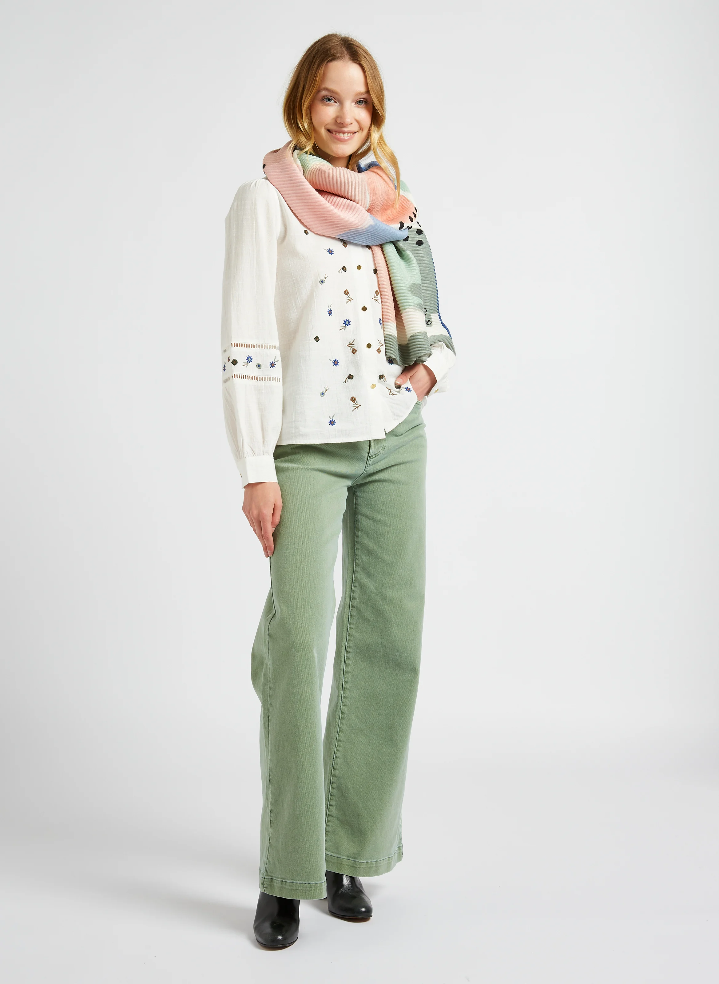 Foulard imprimé | Vert