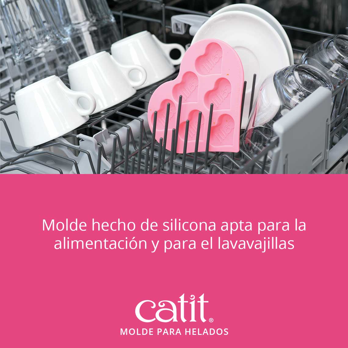 Molde para sorvete cremoso em formato de coração da Catit