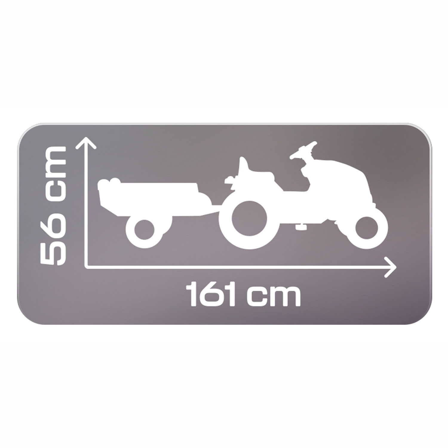 Smoby Stronger XXL Traptractor met Trailer Grijs