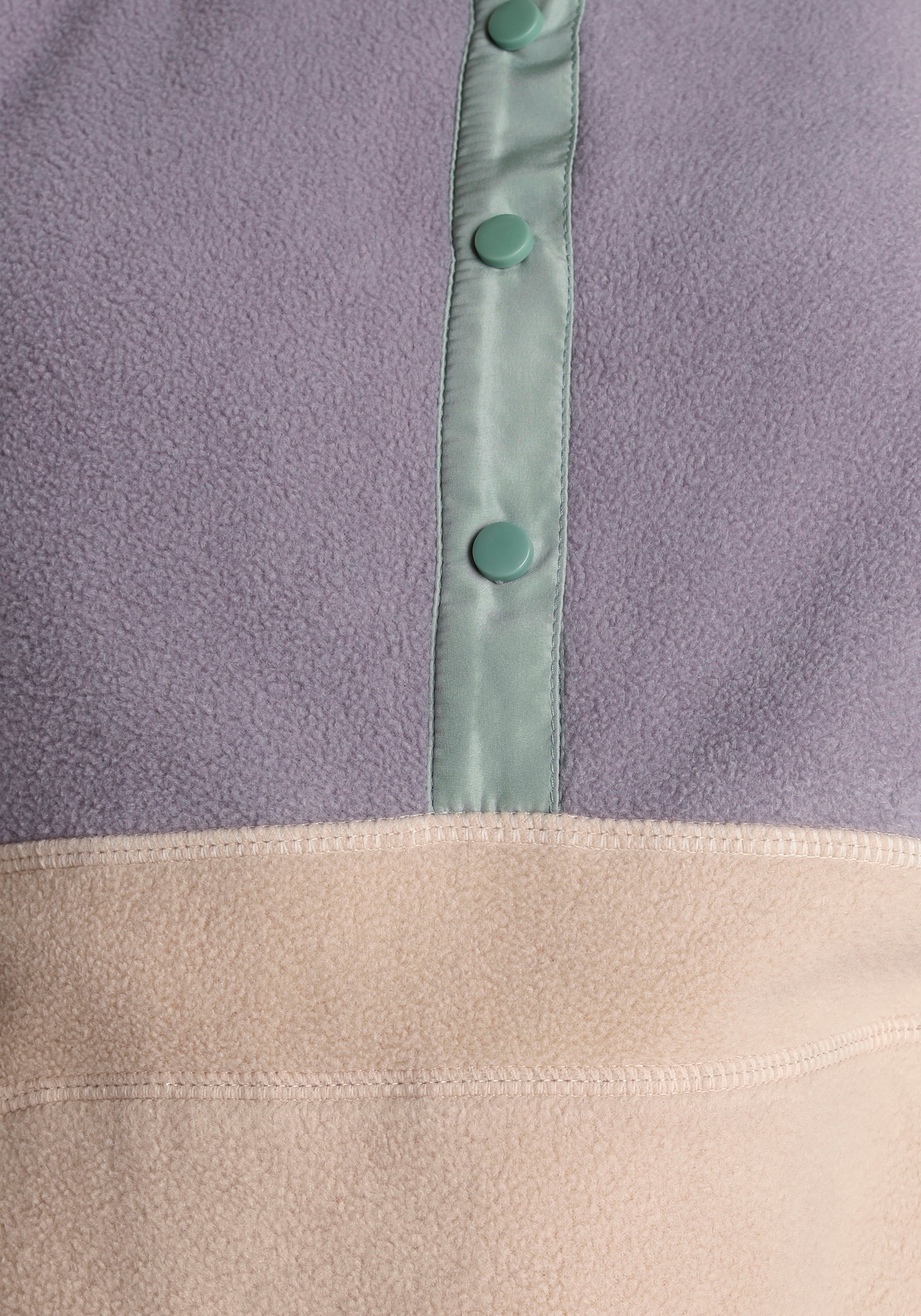 Polarino Fleecepullover , mit Colourblocking-Optik,  mit Kängurutasche,  aus Fleecestoff