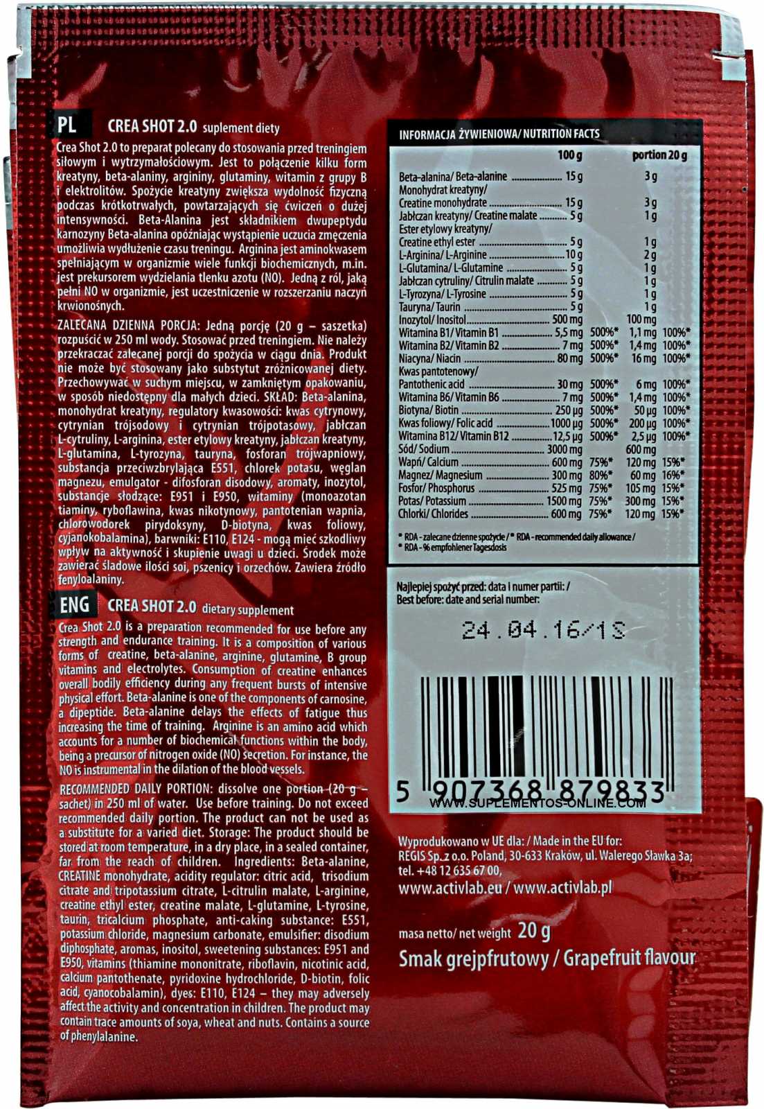 Activlab Crea Shot 2.0 20g