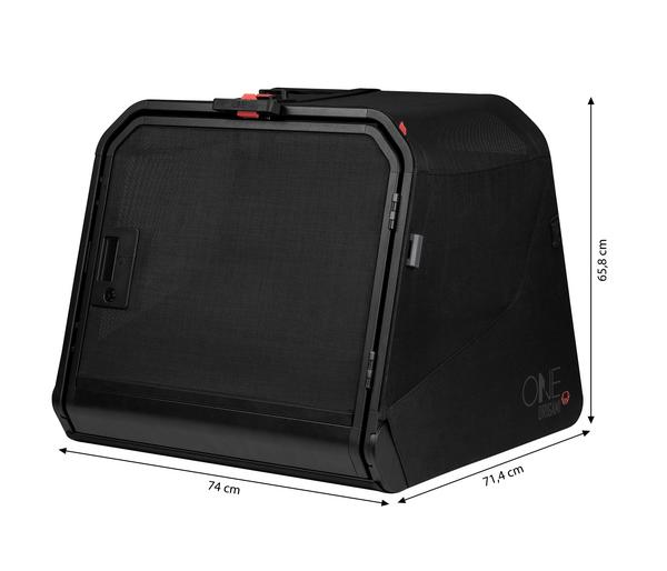 1one1 Origami Hundetransportbox, schwarz, M,