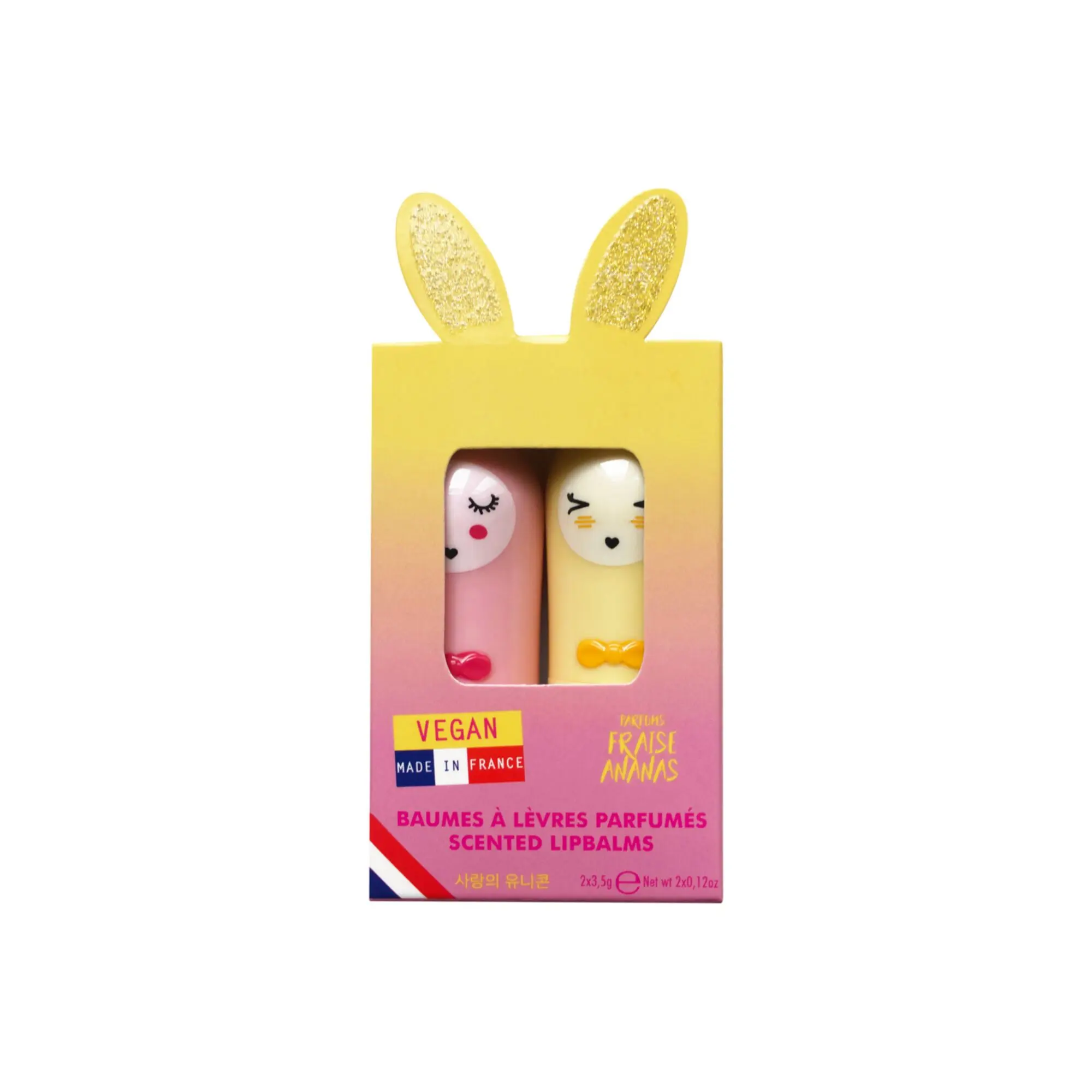 Inuwet - Duo Gold California Coffret Baumes à Lèvres Fraise Ananas 3,5g - Femme