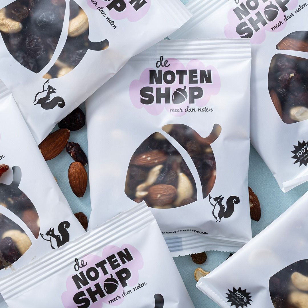 Snackbox rood fruit notenmix