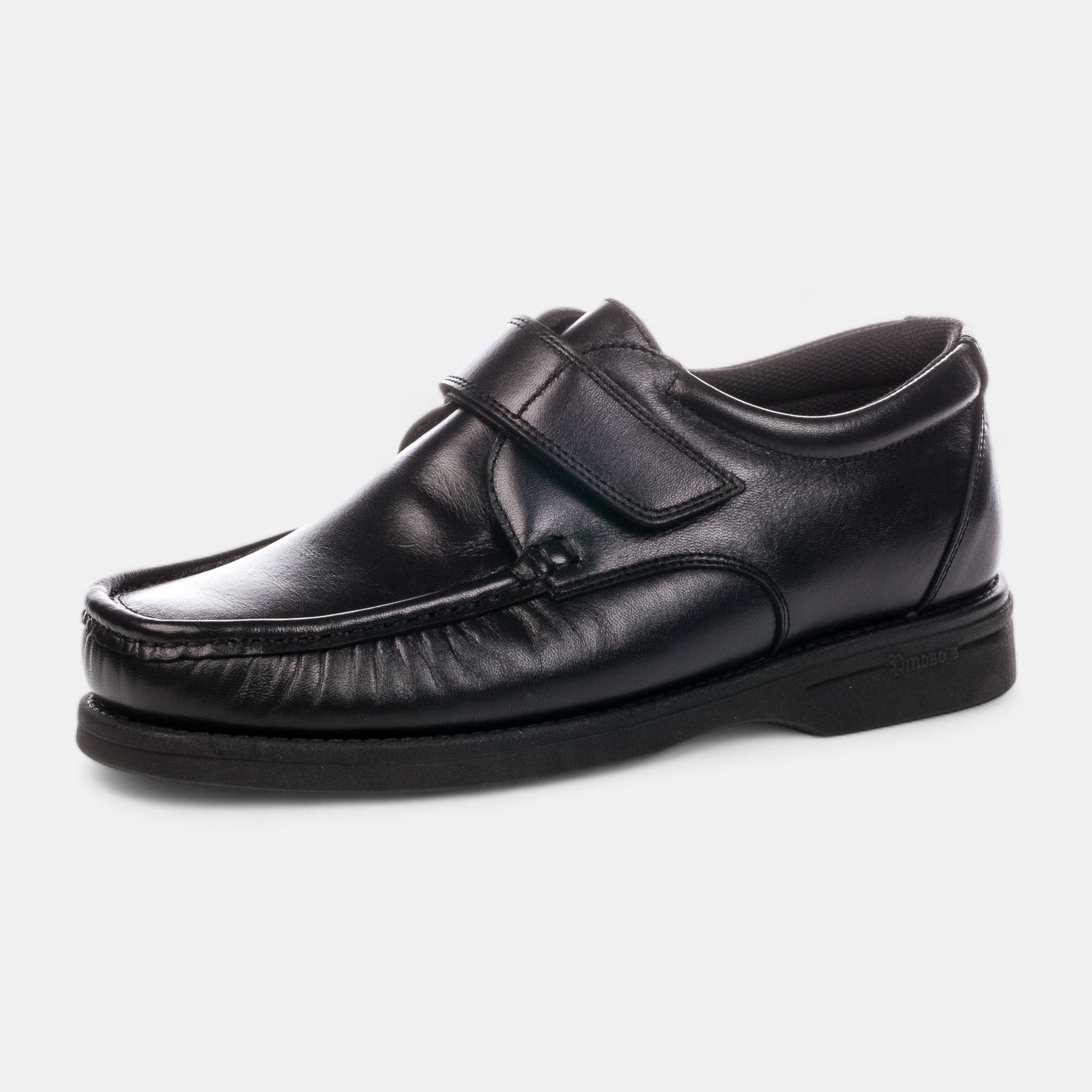 Derbies pieds sensibles Homme en cuir noir