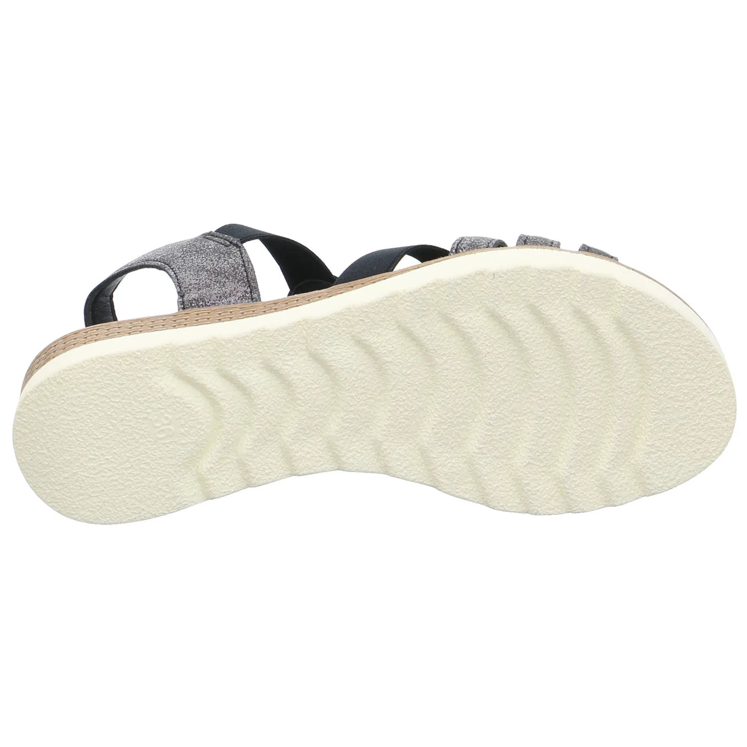 PIECE OF MIND Sandalette Schwarz Lederimitat