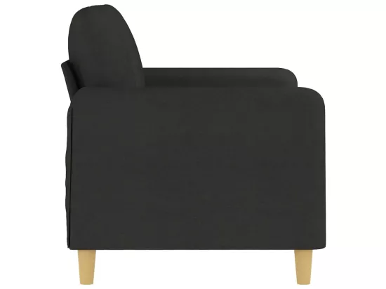 Canapé à 2 places Noir 120 cm Tissu