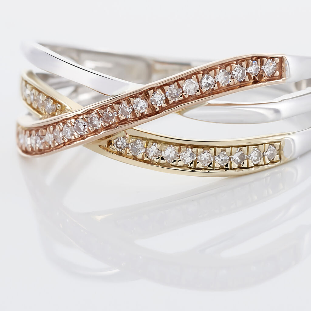 Bague Sabera Or Tricolore Diamant