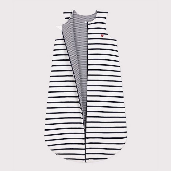 Gigoteuse en coton à rayures Tog 2   Blanc Marshmallow / Bleu Smoking        de               Petit Bateau